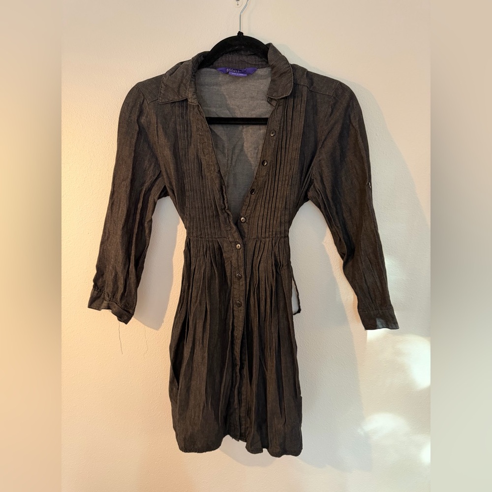 Miley Cyrus & Max Azria Charcoal Long Sleeve Dress